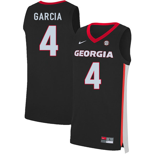 Men #4 Andrew Garcia Georgia Bulldogs College Basketball Jerseys Sale-Black - Click Image to Close